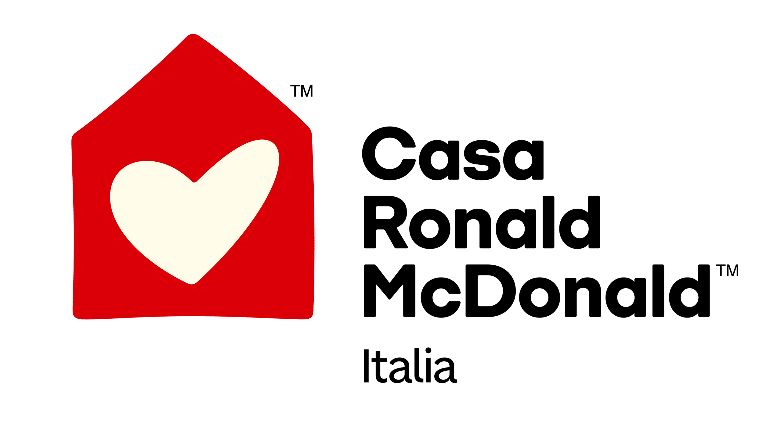 Logo Casa Ronald McDonald Italia con la casa e il cuore